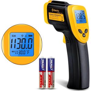 imageEtekcity Infrared Thermometer Temperature Gun 1080 58F to 1130F for Meat Food Pizza Oven Griddle Accessories Heat Gun for Cooking Kitchen Fridge ReptileBBQBlack Yellow