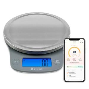 imageEtekcity Nutrition Smart Food Kitchen Scale Digital Ounces and Grams for Cooking Baking Meal Prep Dieting and Weight Loss 11 PoundsBluetooth 304 Stainless Steel11 PoundsBluetooth