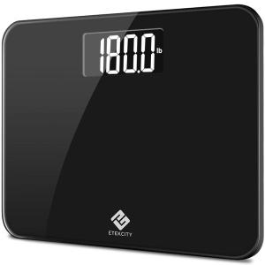 imageEtekcity Smart Scale for Body Weight Fat Digital Bathroom Weighing Machine for Accurate BMI Muscle Mass Composition Home Use Apple Health Compatible Fitness EquipmentBlackLarger