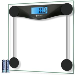 imageEtekcity Smart Scale for Body Weight Fat Digital Bathroom Weighing Machine for Accurate BMI Muscle Mass Composition Home Use Apple Health Compatible Fitness EquipmentTransparentBlack