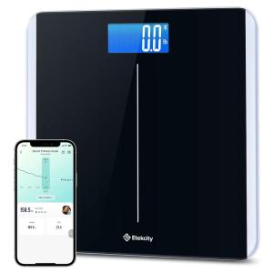 imageEtekcity Smart Scale for Body Weight Fat Digital Bathroom Weighing Machine for Accurate BMI Muscle Mass Composition Home Use Apple Health Compatible Fitness EquipmentBluetoothBlack