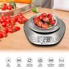 imageEtekcity 11lb5kg Stainless Steel Digital Kitchen Food Scales with Liquid Volume Measurement Function Auto ZeroTare and Large Backlight LCD Display SilverBasic1 g round