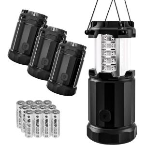 imageEtekcity LED Camping Lantern for Emergency Light Hurricane Supplies Lanterns for Survival Kits Power Outages  Battery Powered Operated Lanterns Lamp Camping Gear Accessories  4 Pack